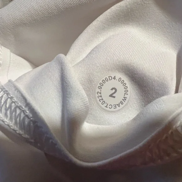 Lululemon Hotty Hot High-Rise Long White Reflective Skirt Skort size 2 NWOT - Picture 11 of 13